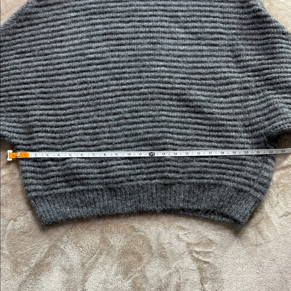 Maje Mousse Gris Sweater Mohair Alpaca Made in Italy Grey Oversized 2
